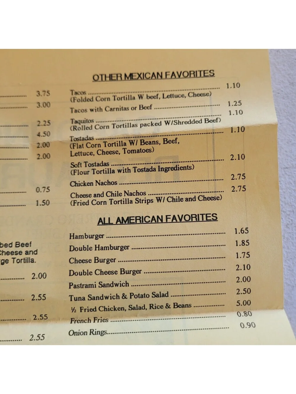 Vintage 1989 Gardunos Restaurant Menu San Gabriel CA Mexican American Diner SGV
